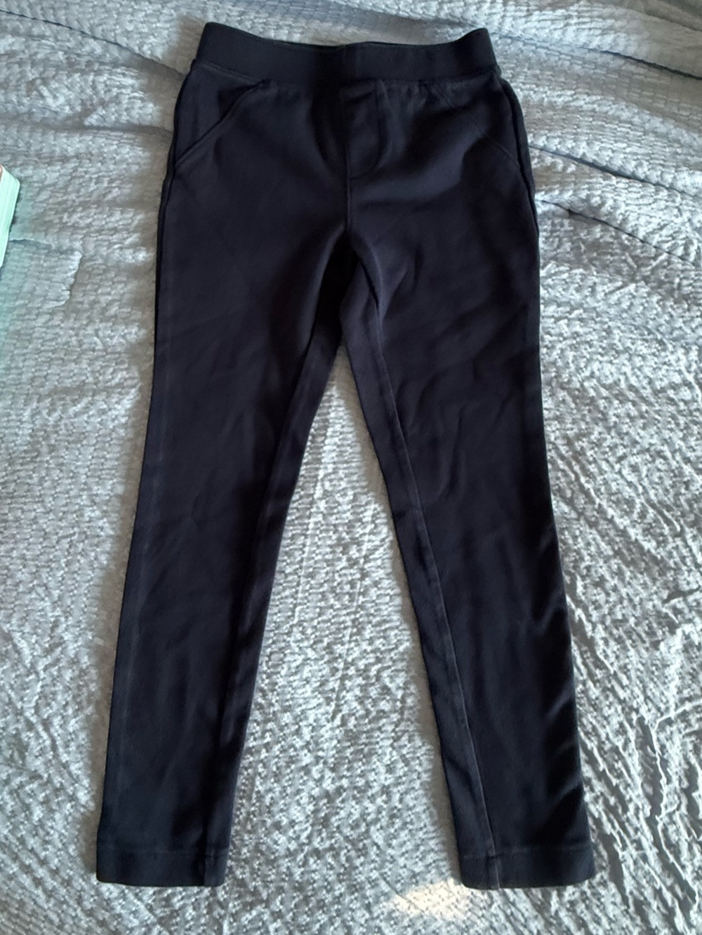 Girls’ Navy Ponte Stretch Pull-On Leggings Size 8 Medium